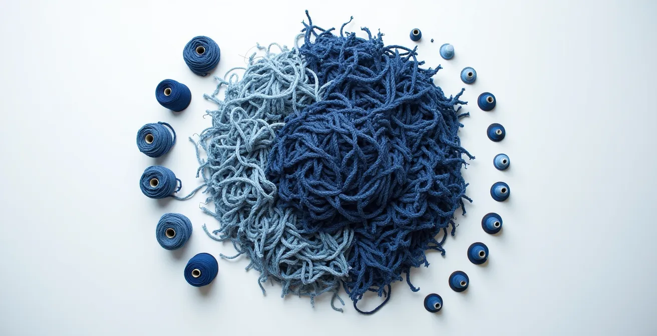 Proceso de reciclaje de algodón en la economía circular textil española