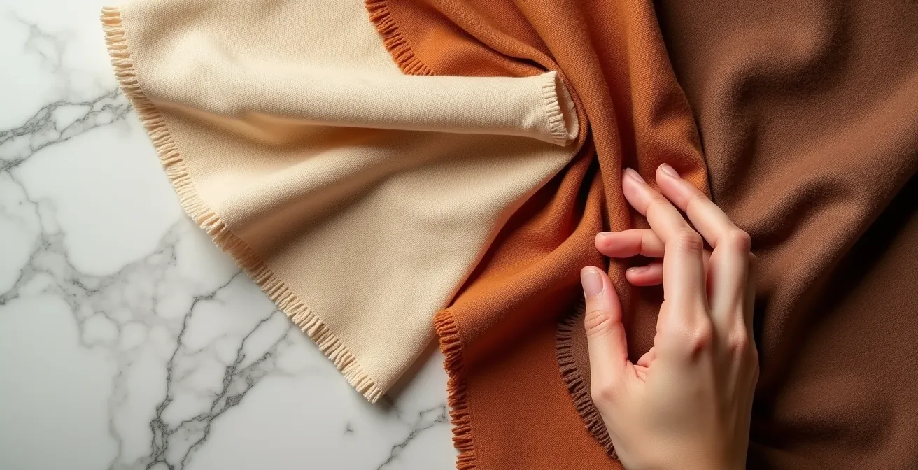 Paleta de colores neutros cálidos ideal para el tono de piel oliváceo mediterráneo