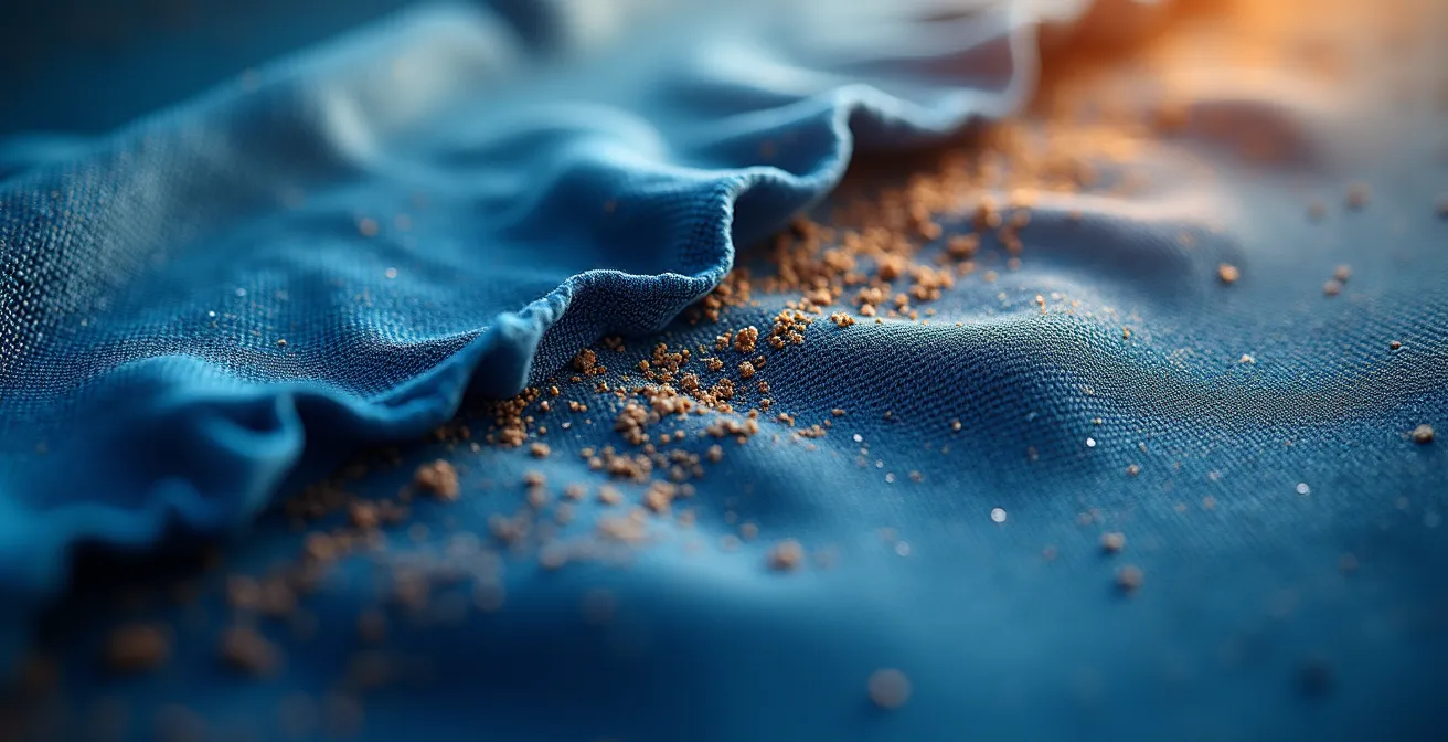 Comparación visual entre tintes naturales y sintéticos en la industria textil española